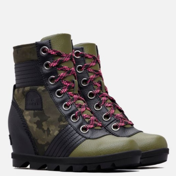 sorel lexie wedge camo
